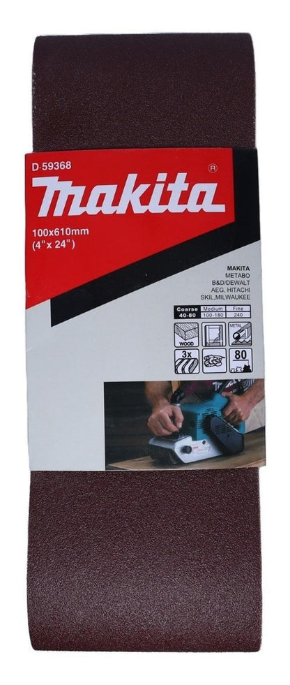 Pack 3 Lijas De Banda 4''x24'' (100x610mm) - Makita - Herram.cl