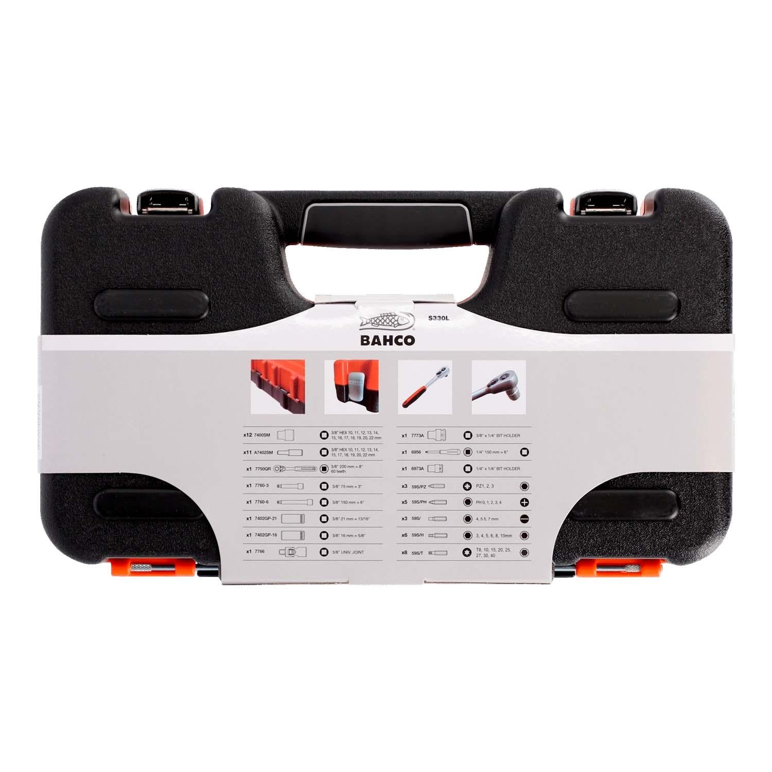 Juego de Dados Largos y Cortos 3/8'' + Puntas 53 Pzas - Bahco - Herram.cl