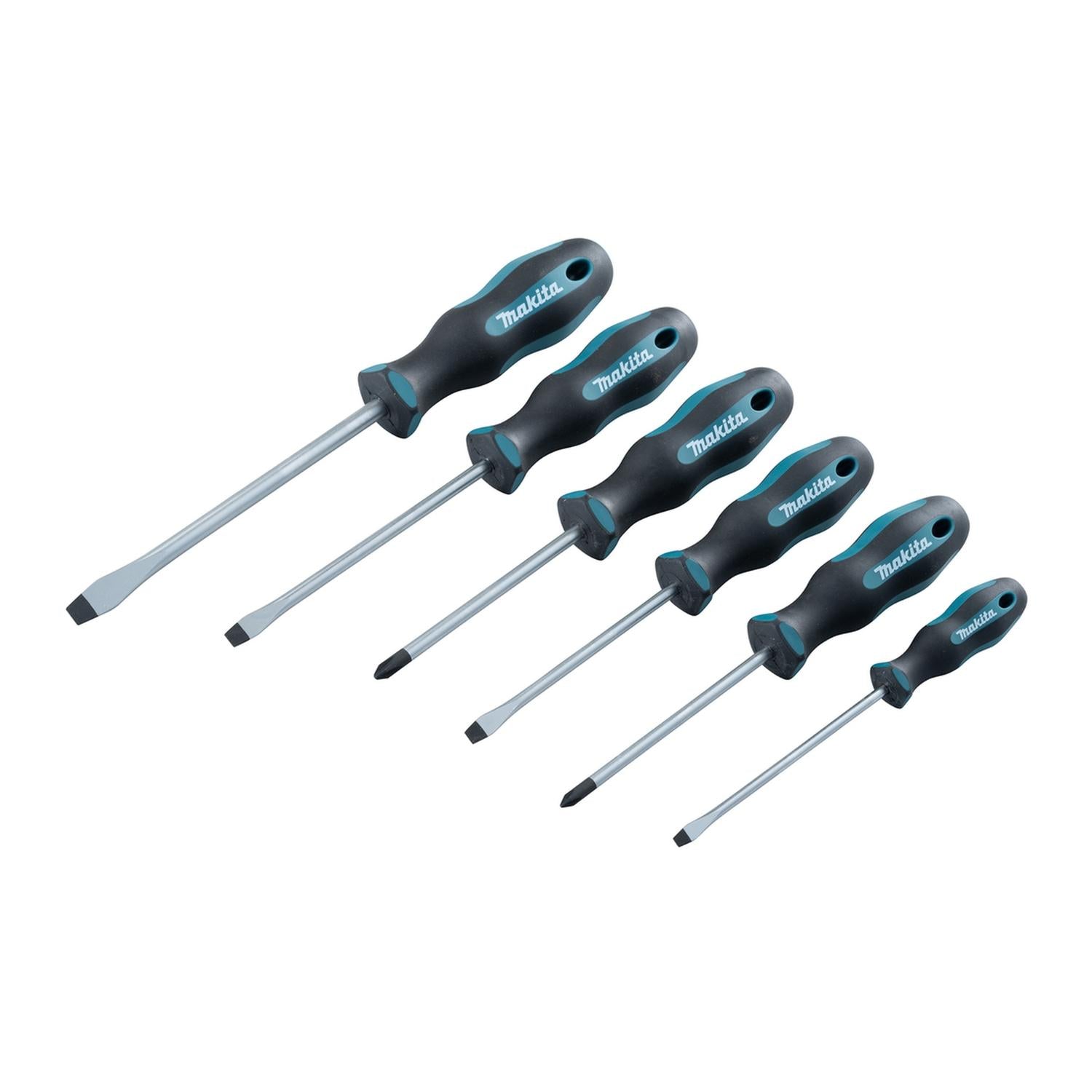 Juego de destornilladores planos y Phillips 6 Pzas - Makita - Herram.cl