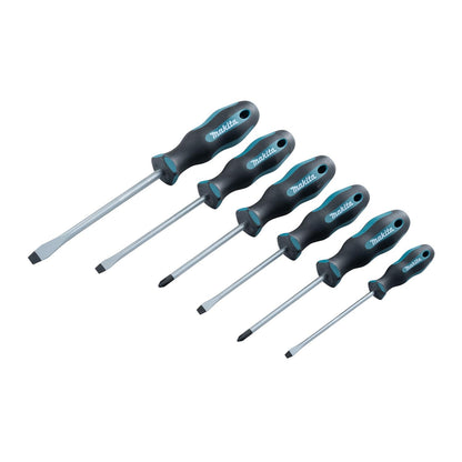 Juego de destornilladores planos y Phillips 6 Pzas - Makita - Herram.cl
