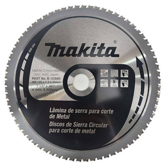 Disco De Sierra Acero Dulce 7 - 1/4''x20x1.7mm 70 D - Makita - Herram.cl