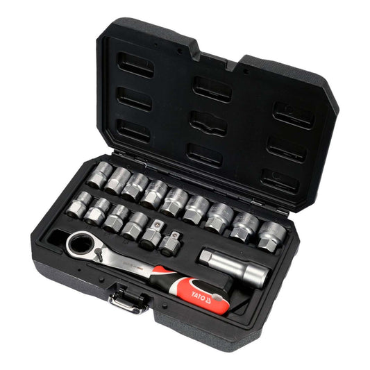 Juego de Dados Pasantes Estriados 1/2" y 3/8'' 17 Pzs - Yato - Herram.cl