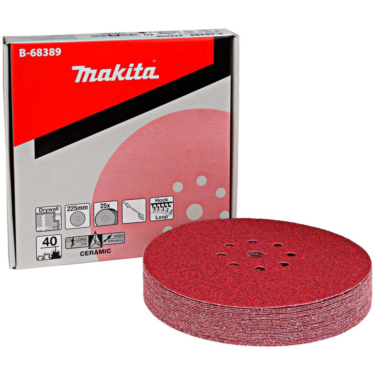 Discos De Lija Con Velcro 225mm (DSL800D) / 25 Pzas - Makita - Herram.cl