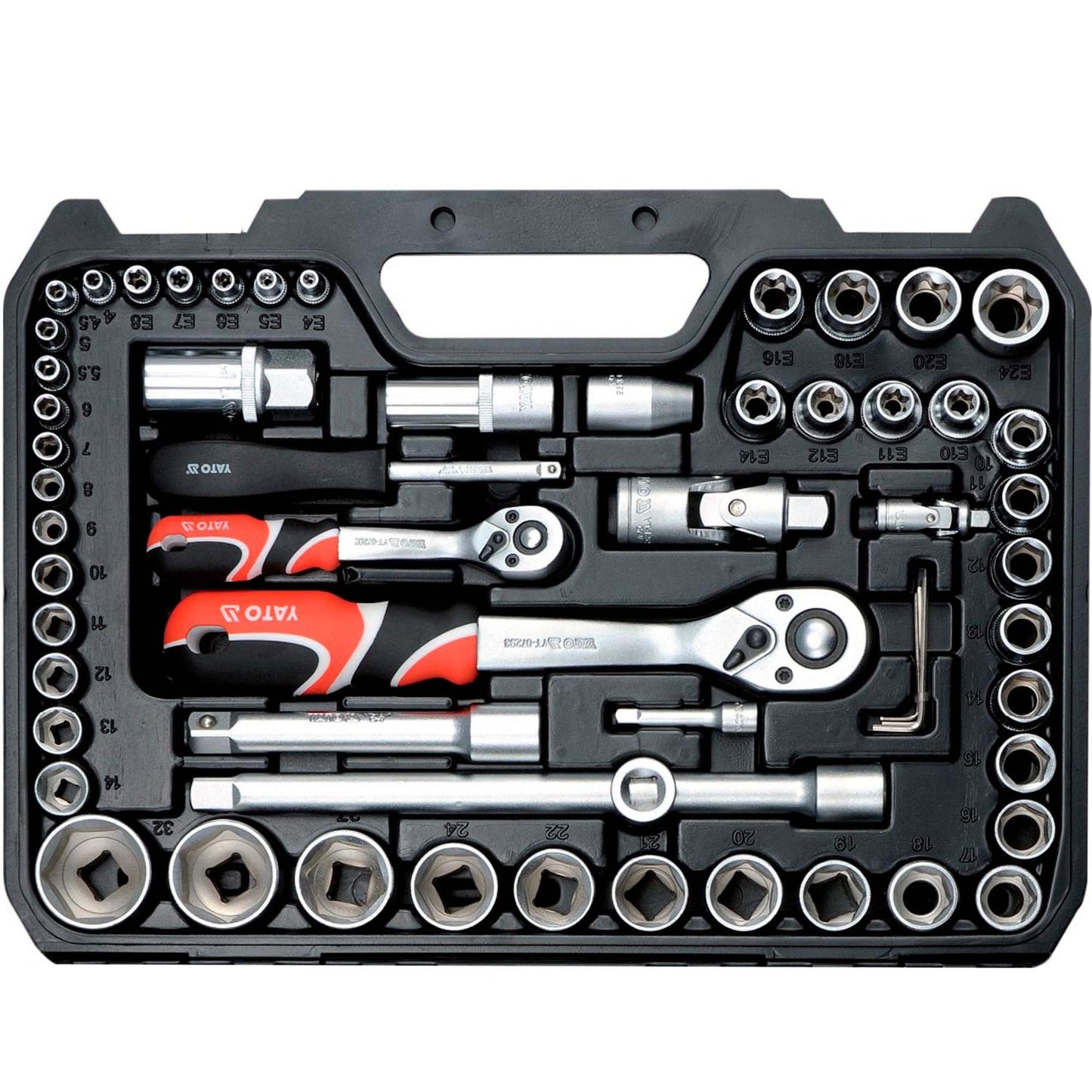 Juego de Dados 1/4'' y 1/2'' 108 Pzas - Yato - Herram.cl