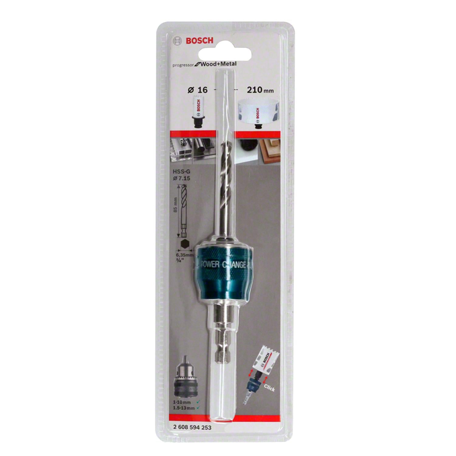 Adaptador POWER CHANGE PLUS Hex+Broca HSS - G - Bosch - Herram.cl