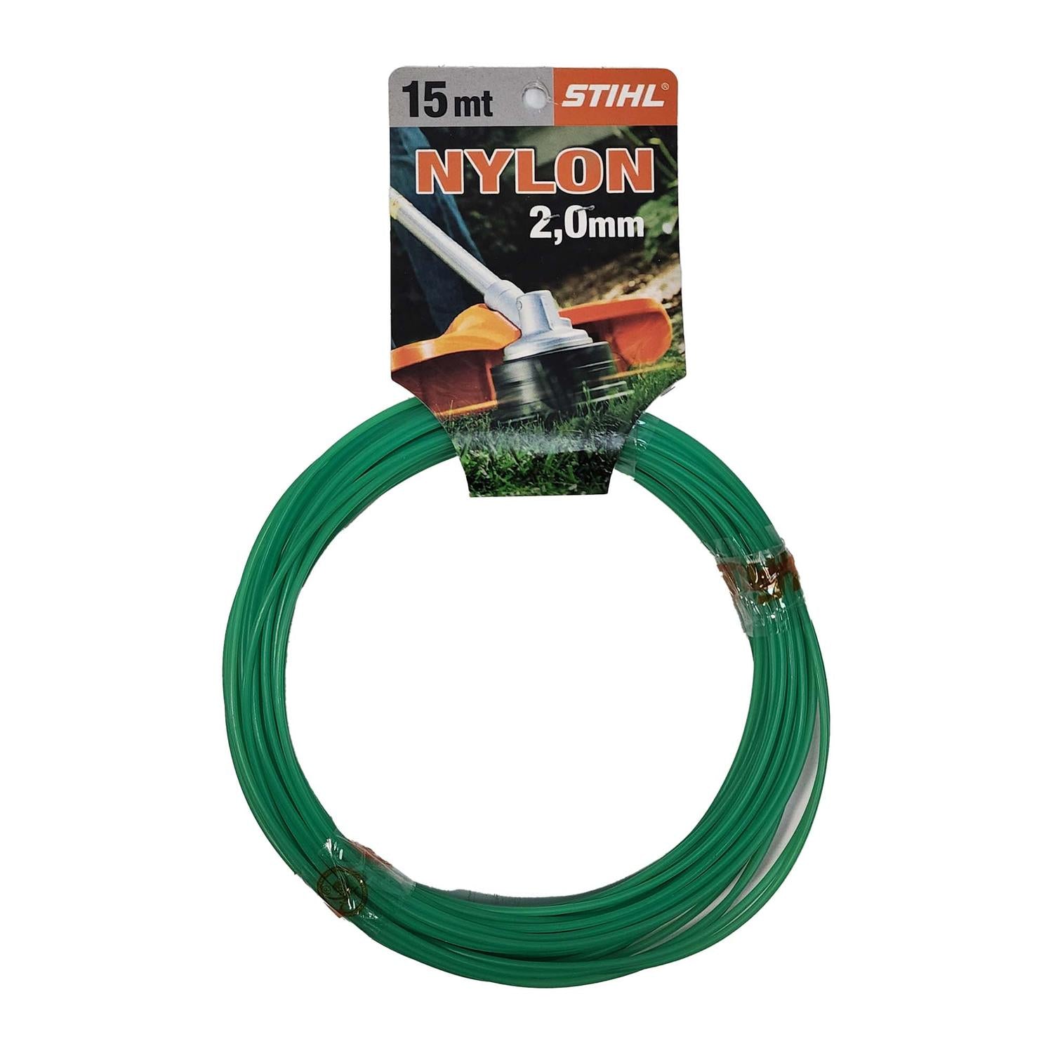 Rollo Piola Nylon Verde Ø2.0mm / 15m - Stihl - Herram.cl