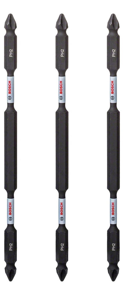 Pack 3 Puntas Dobles Impact Control PH2 - 150mm - Bosch - Herram.cl