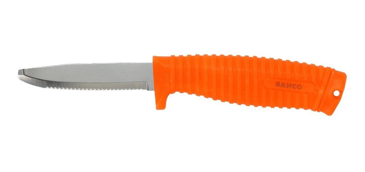 Cuchillo De Rescate Flotante Con Mango Fluorescente Bahco - Herram.cl