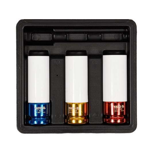 Juego De Dados De Impacto 1/2'' 17,19, 21mm / 3 Pzas - Yato - Herram.cl