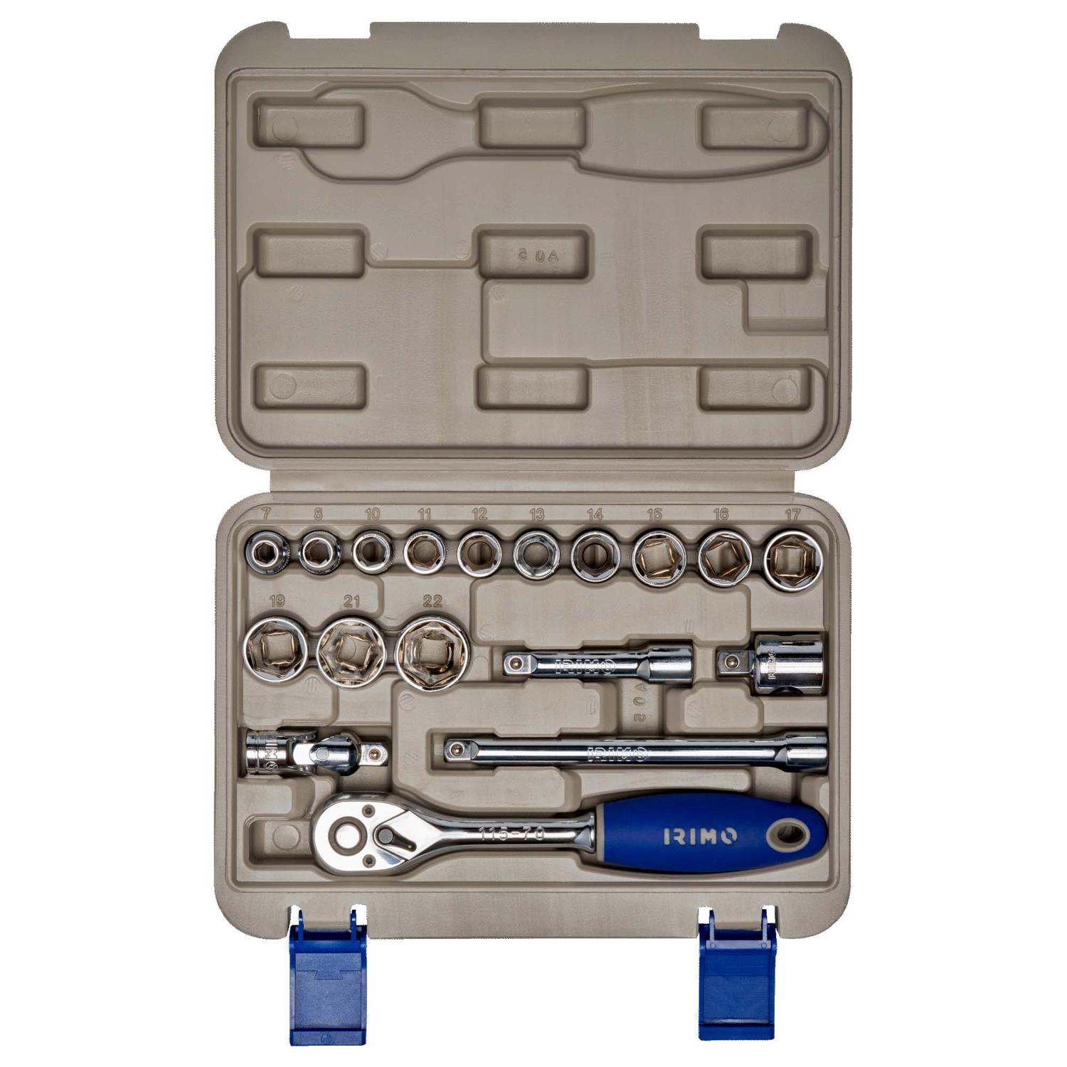 Juego de Dados hexagonales de 3/8'' 18 Pzas - irimo - Herram.cl