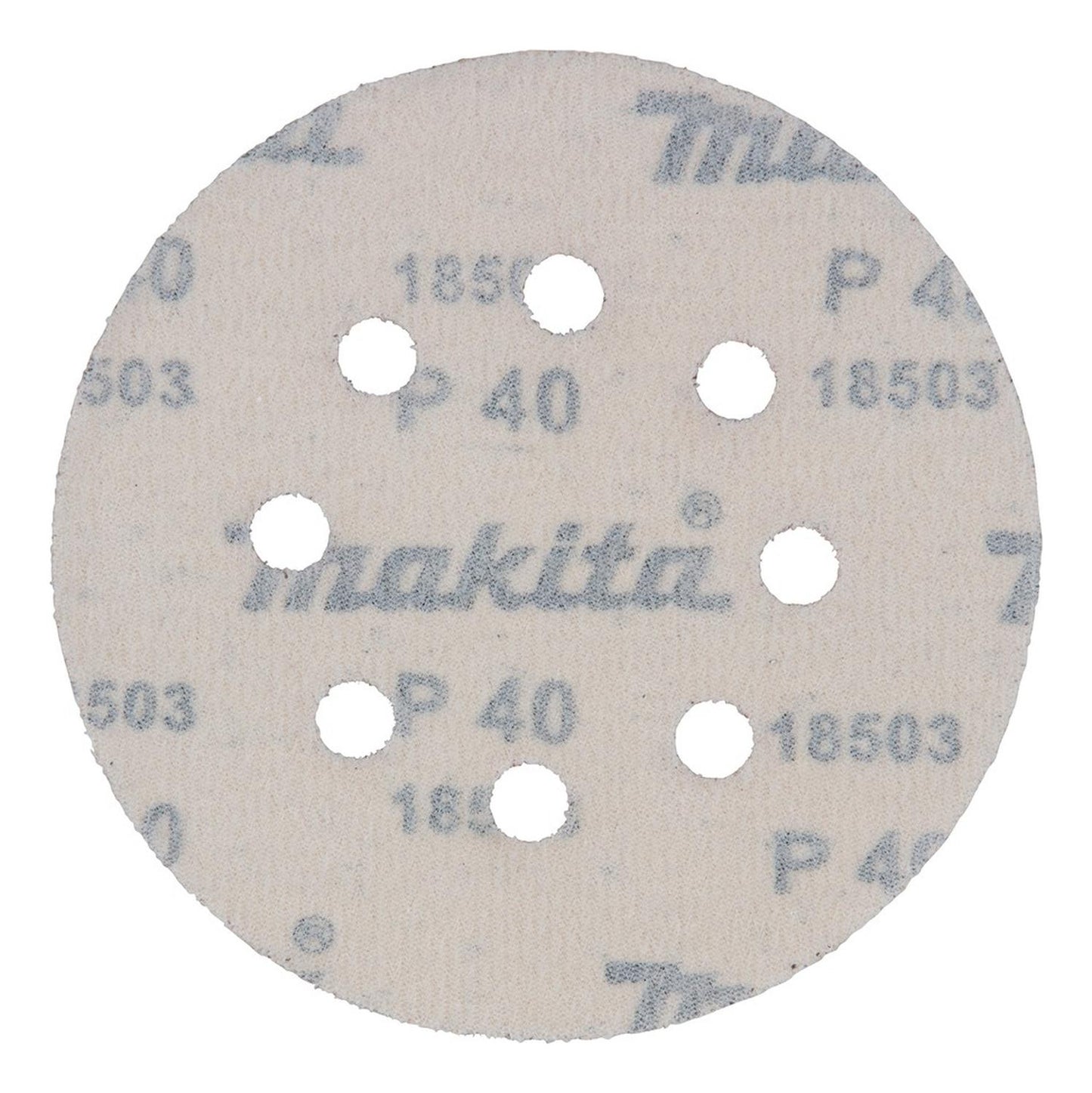 Pack 10 Discos Lija Con Velcro 125mm G40 - Makita - Herram.cl