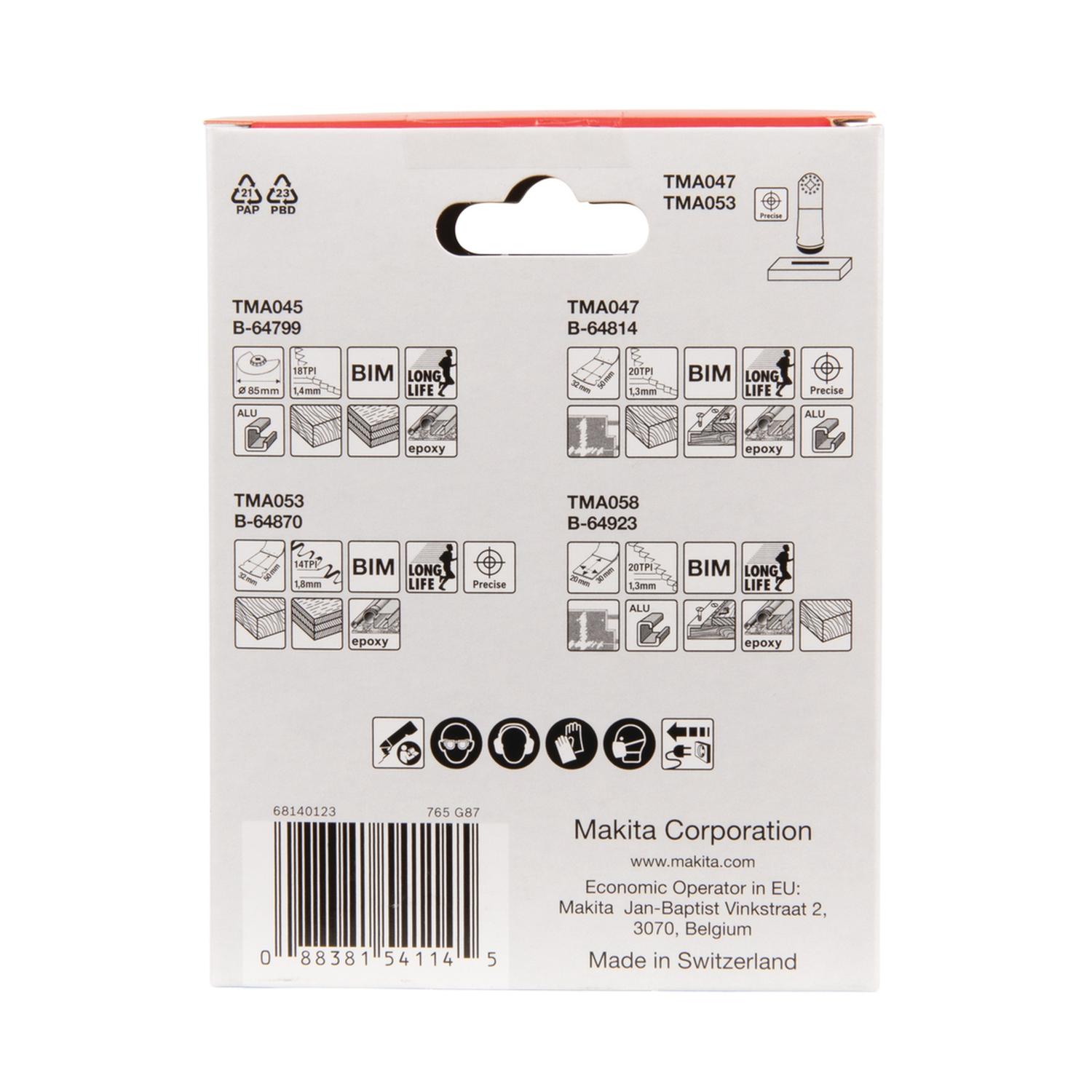 Set Multi Tool Starlock montaje 4 Pzas. - Makita - Herram.cl