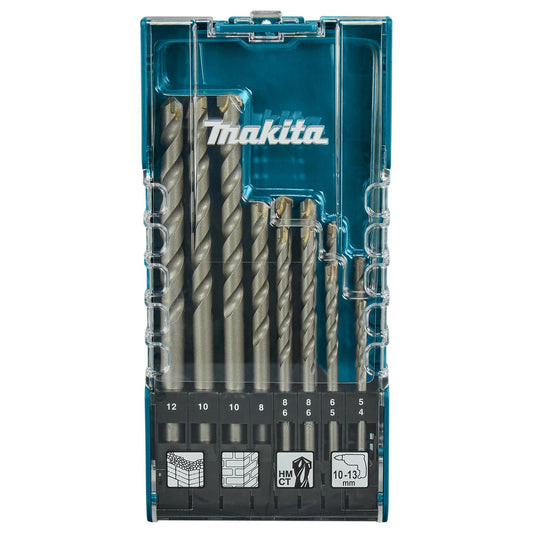 Set Brocas para Concreto TCT (4 - 12mm) 12 Pzas - Makita - Herram.cl