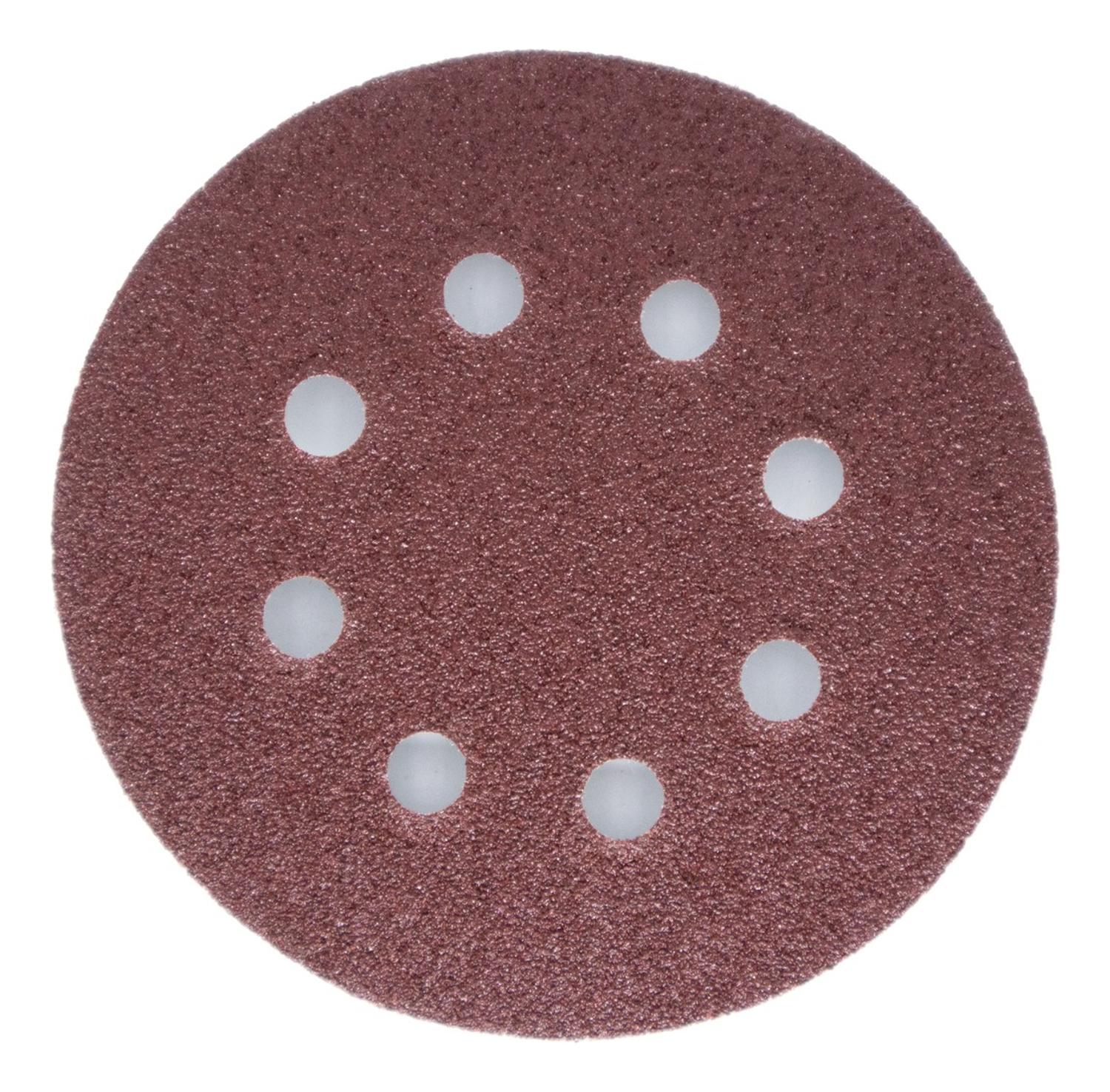 Pack 5 Discos De Lija Con Velcro 5'' (125mm) G80 - Nexxo - Herram.cl