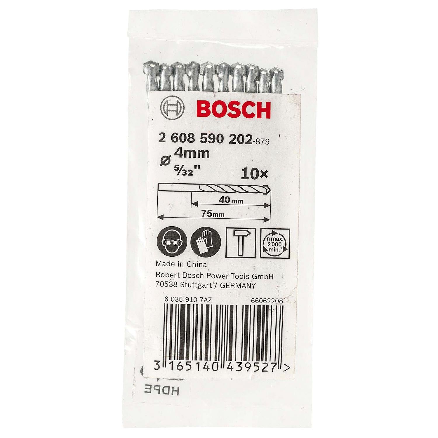 Pack 10 Brocas Concreto Bosch 4x40x75mm - Bosch - Herram.cl