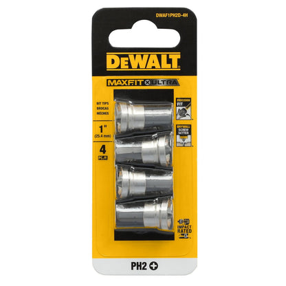Puntas Maxfit - Ultra Drywall PH2 - 1'' (25.4mm) 4 Pzas - DeWALT - Herram.cl