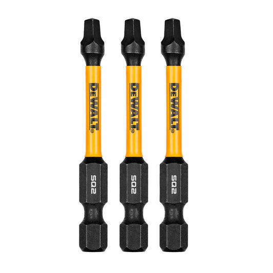 Puntas FLEXTORQ SQ2 - 2 - 1/4'' (57.15mm) 3 Pzas - DeWALT - Herram.cl
