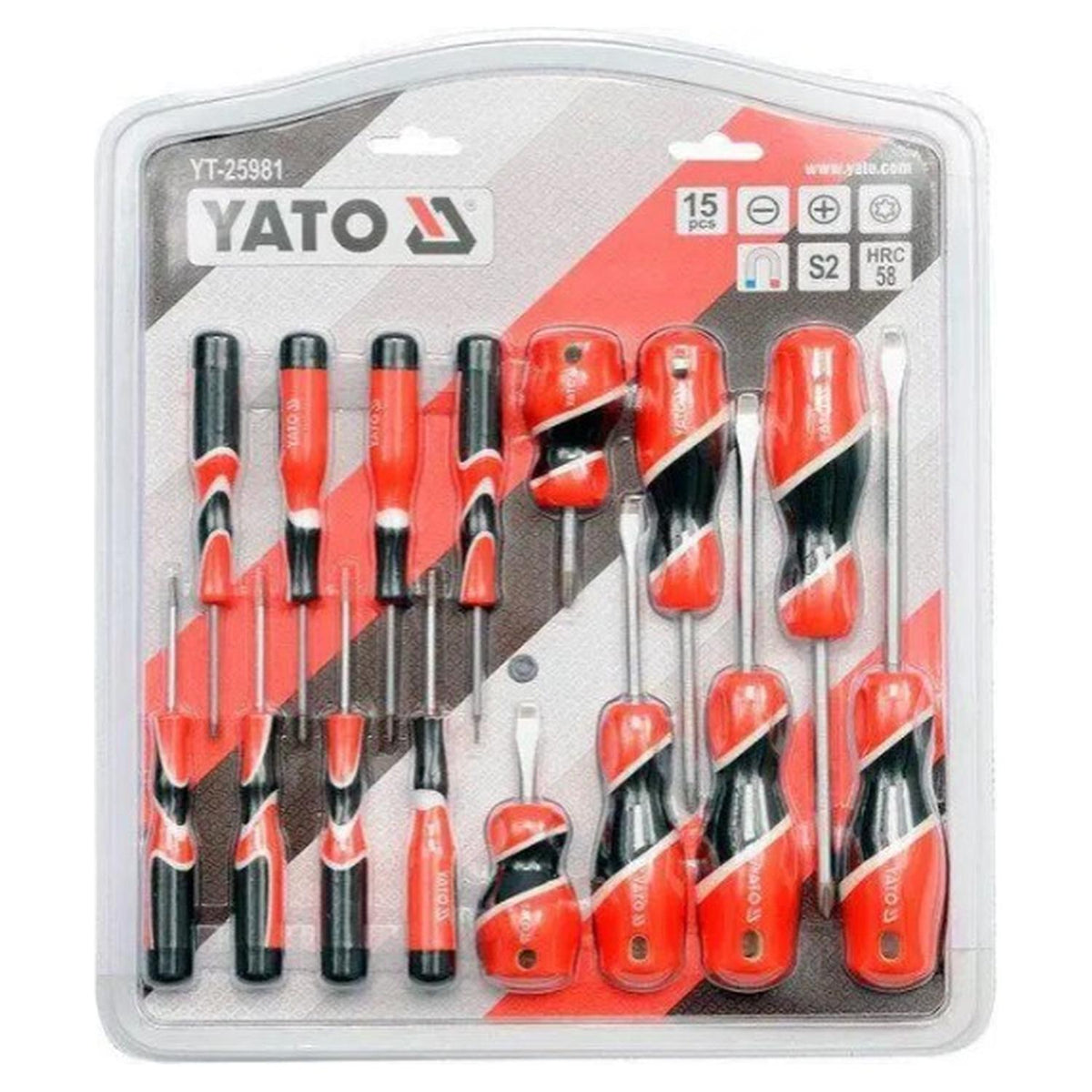 Juego De Destornilladores Y Precisión 15 pzas Yato Yt-25981 - Herram.cl