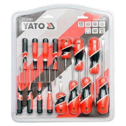 Juego De Destornilladores Y Precisión 15 pzas Yato Yt-25981 - Herram.cl