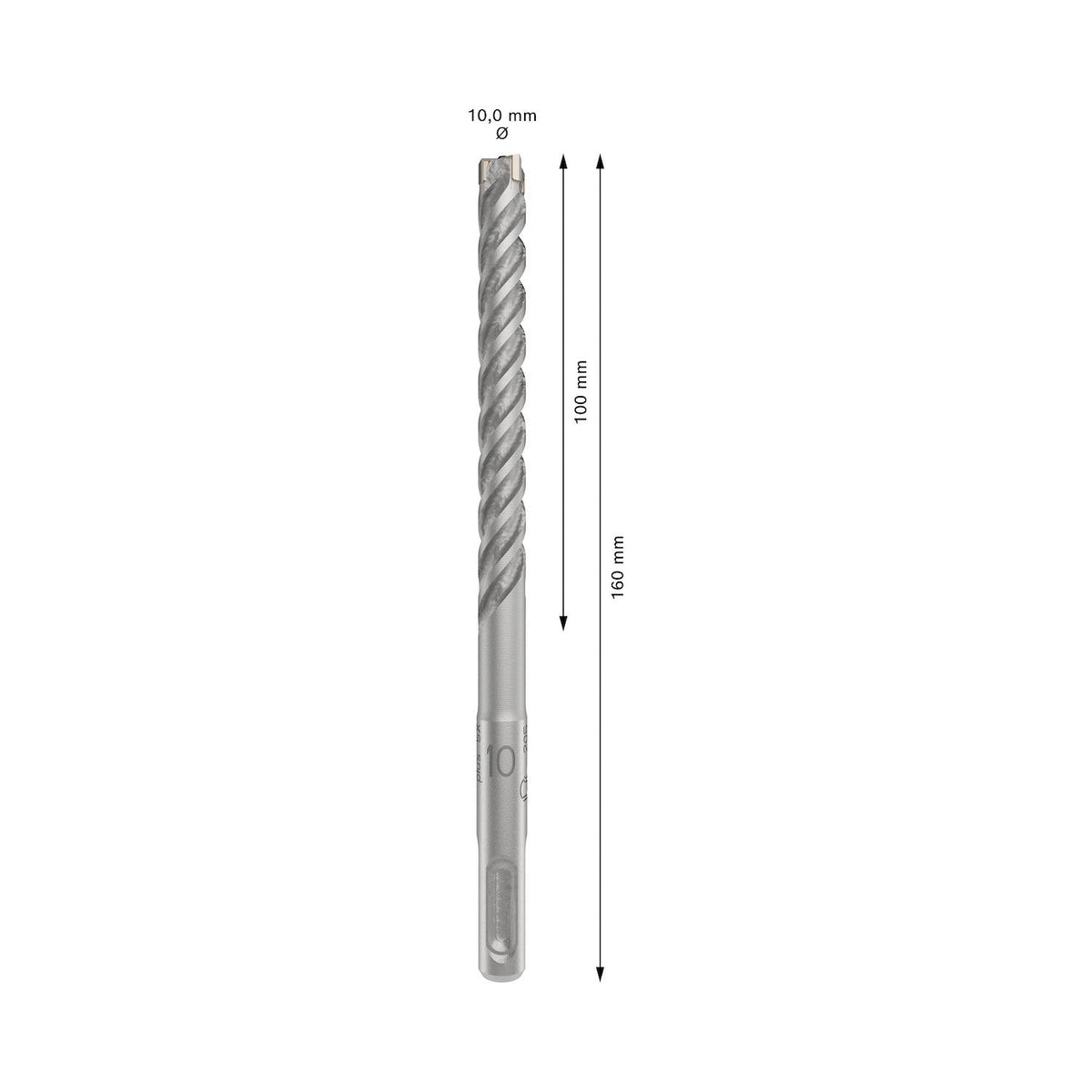 Broca Hormigón Bosch PRO SDS-Plus-5X 10x160mm 4 Filos - Herram.cl