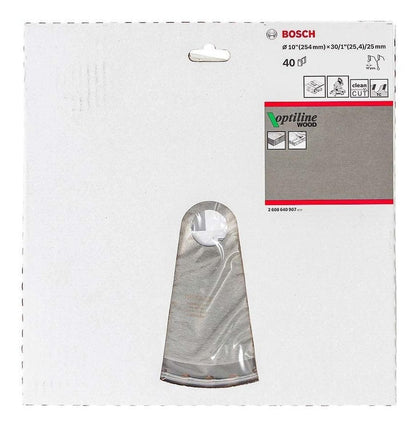 Disco De Sierra Circular Optiline 254mm (10'') 40 D - Bosch - Herram.cl
