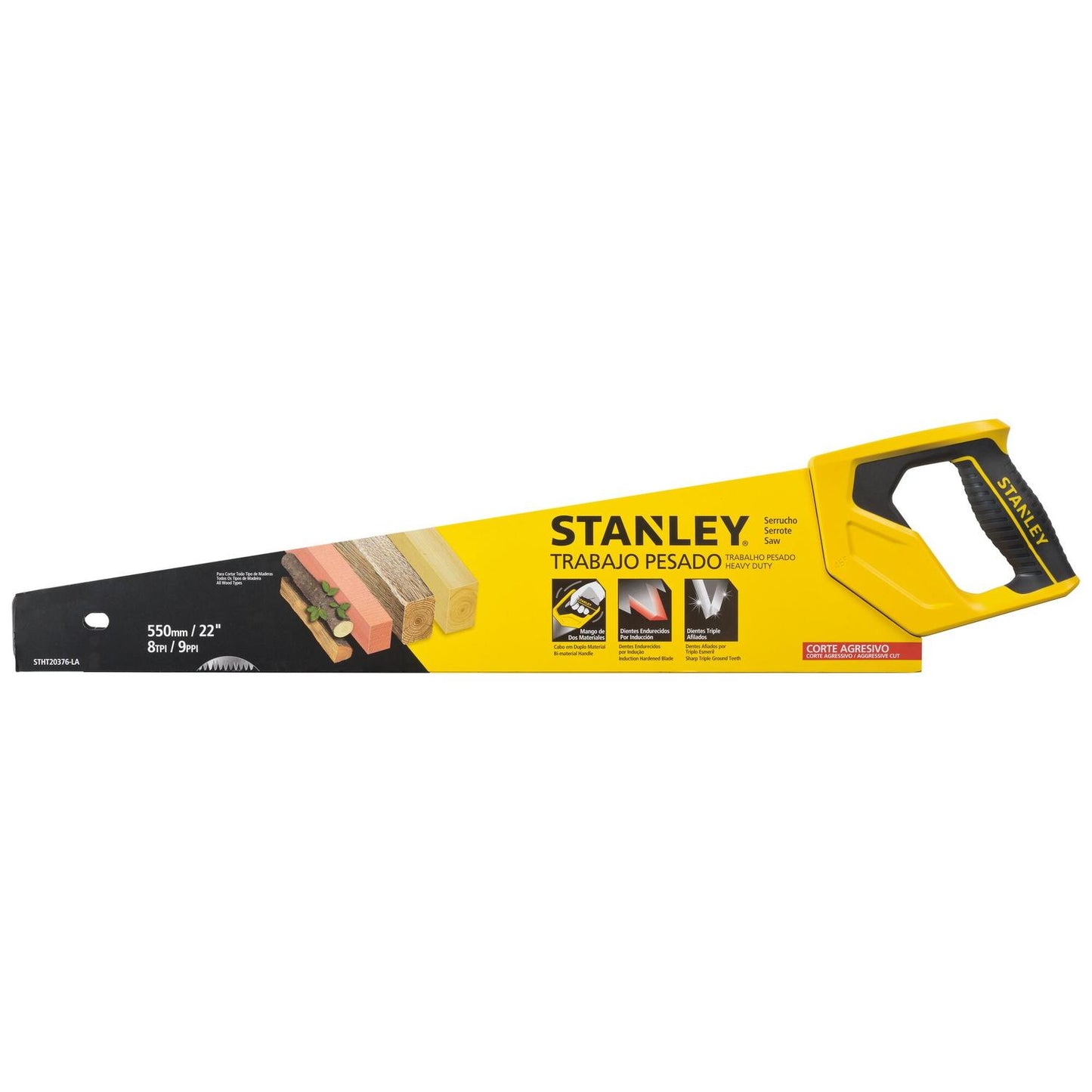 Serrucho Heavy Duty 22'' Mango Bi - material - Stanley - Herram.cl