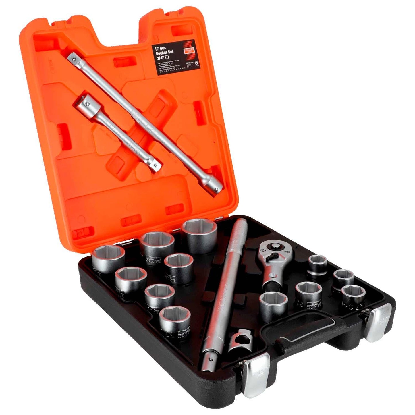 Juego De Dados Con Cuadrante 3/4'' (22 - 50mm) 17 Pzas - Bahco - Herram.cl