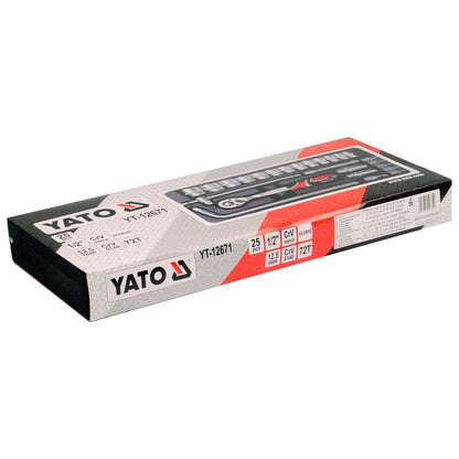 Juego de Dados 1/2" con chicharra 25 Pzas - Yato - Herram.cl