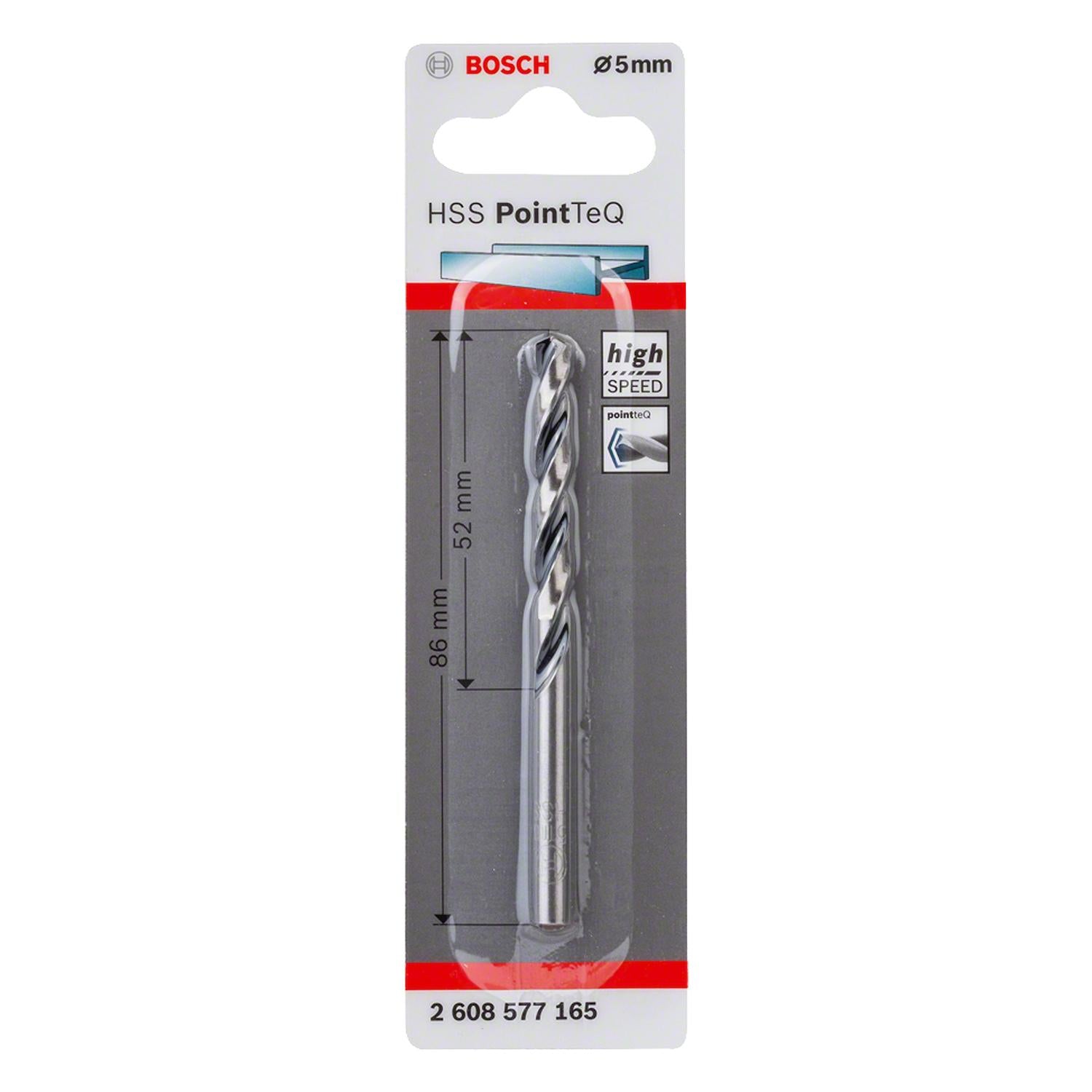 Broca Metal HSS PointeQ - 5.0mm - Blister - Bosch - Herram.cl