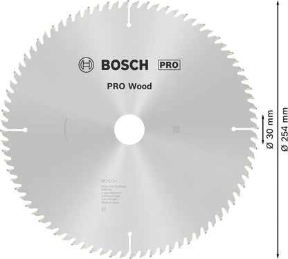 Disco De Sierra Circular PRO Wood 10''x2,5x30mm 80 D - Bosch - Herram.cl