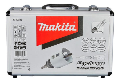 Set 7 Piezas Sierra Copa Ezychange Bi - metal HSS 8% Co - Makita - Herram.cl