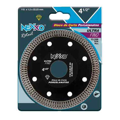 Disco Diamantado Fino para porcelanato 4 - 1/2'' - Nexxo - Herram.cl