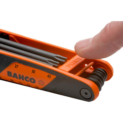 Juego de 8 LLaves Torx en Navaja mango Suave - Bahco - Herram.cl