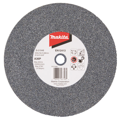 Piedra Para Esmeril de Banco 8''x3/4''x5/8'' A36P - Makita - Herram.cl