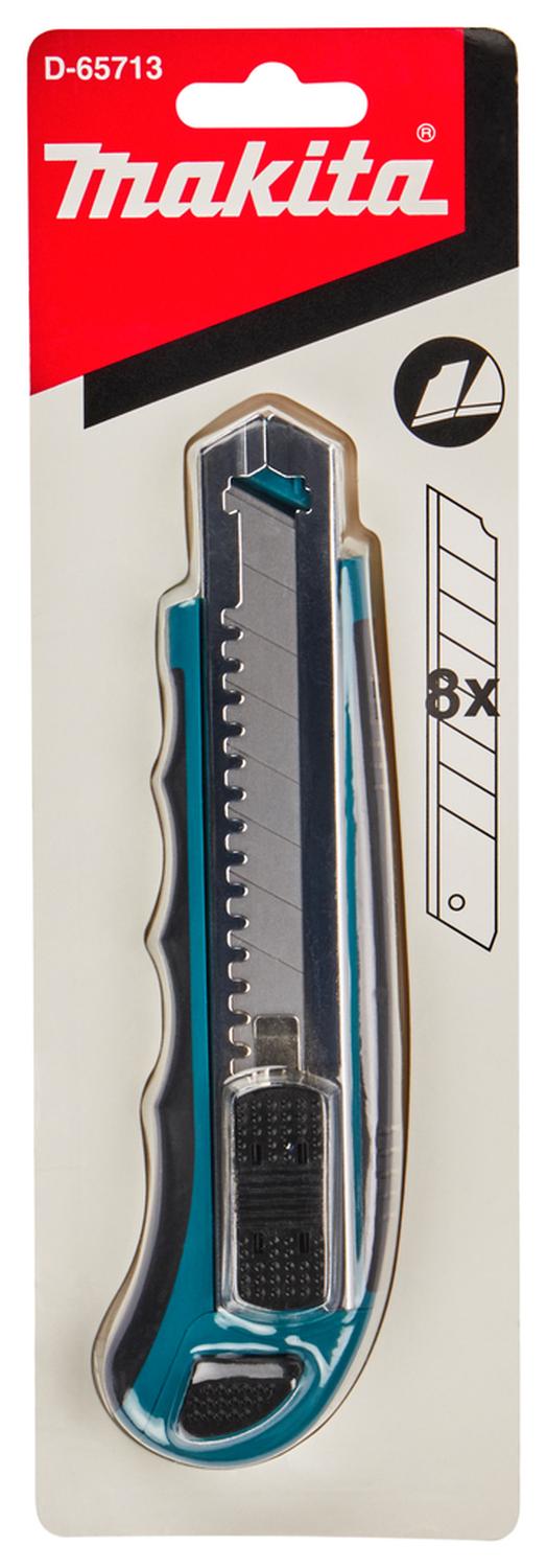 Corta Cartón / Cuchillo Cartonero + 7 Hojas de repuesto (Verde) Makita - Herram.cl