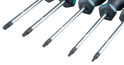 Set Destornilladores TORX (T10, T15, T20, T25, T30) 5 Pzas. - Makita - Herram.cl