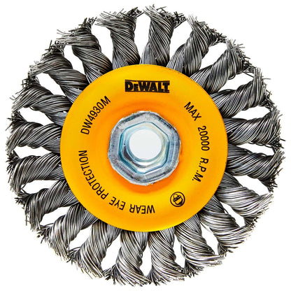 Grata Circular Acero Trenzada 4'' (100mm) Toma M14 - DeWALT - Herram.cl