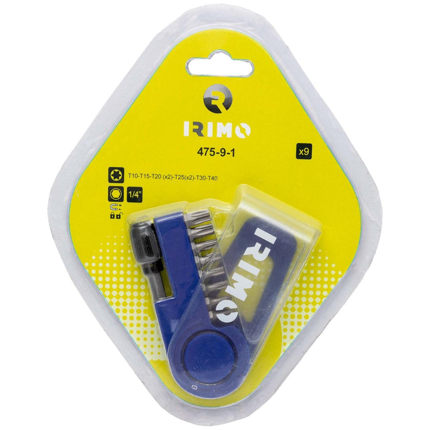 Juego de puntas Torx de 1/4'' 9 Pzas - Irimo - Herram.cl