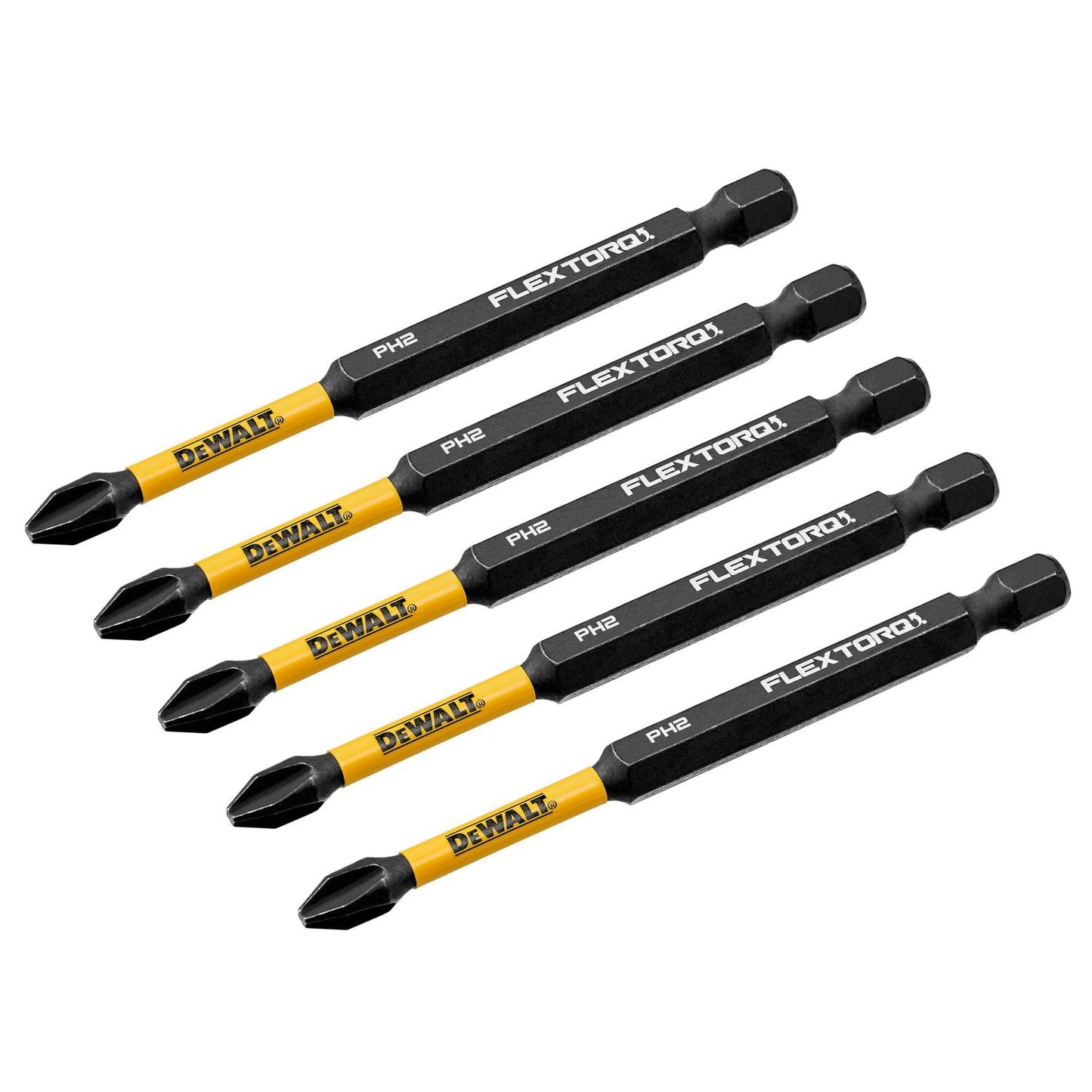 Puntas FLEXTORQ PH2 3 - 1/2'' (88.9mm) 5 Pzas - DeWALT - Herram.cl
