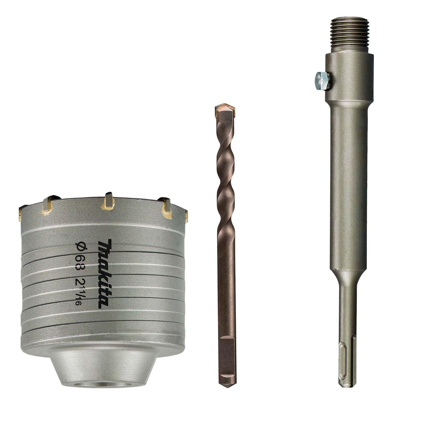 Kit Broca Corona 68mm + Portabrocas 200mm/SDS - Plus - Makita - Herram.cl