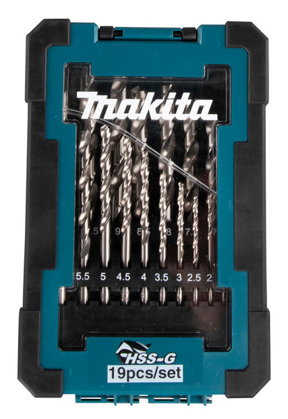 Set Brocas Para Metal HSS - G (1 - 10mm) 19 Pzas - Makita - Herram.cl