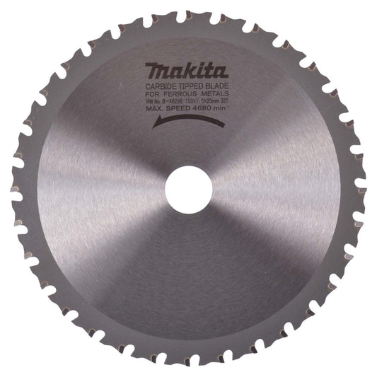 Disco De Sierra Metal 150mm Eje 20mm 32 D - Makita - Herram.cl