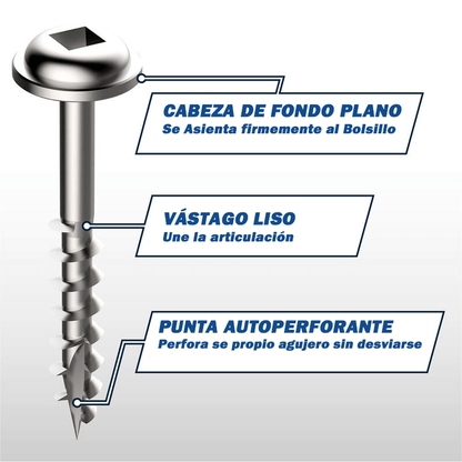 Tornillos Para Orificios Ocultos 1'' (500 und.) - Kreg - Herram.cl