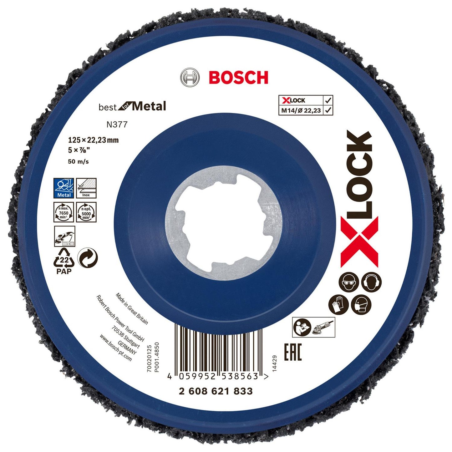 Disco de Limpieza X - LOCK N377 Best for Metal 125mm - Bosch - Herram.cl