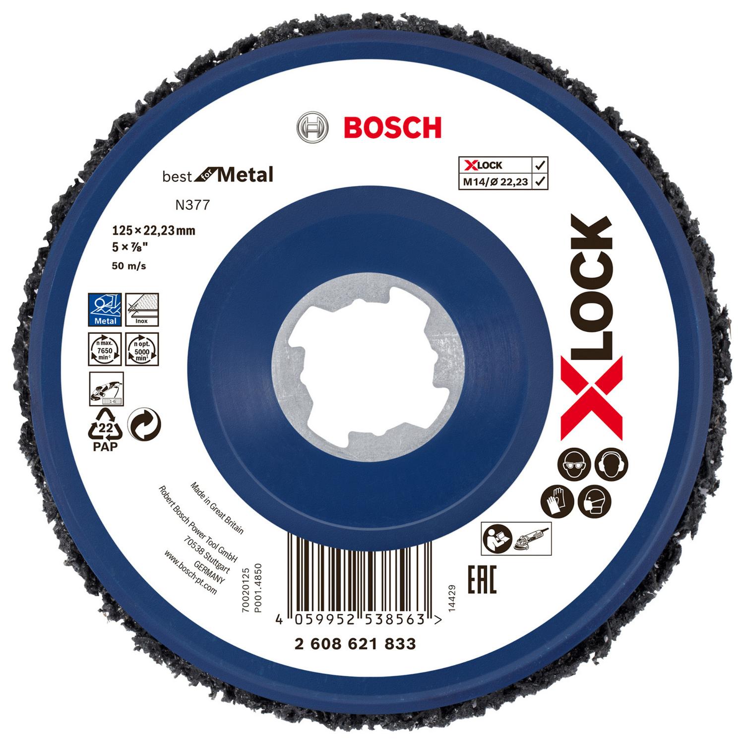 Disco de Limpieza X - LOCK N377 Best for Metal 125mm - Bosch - Herram.cl