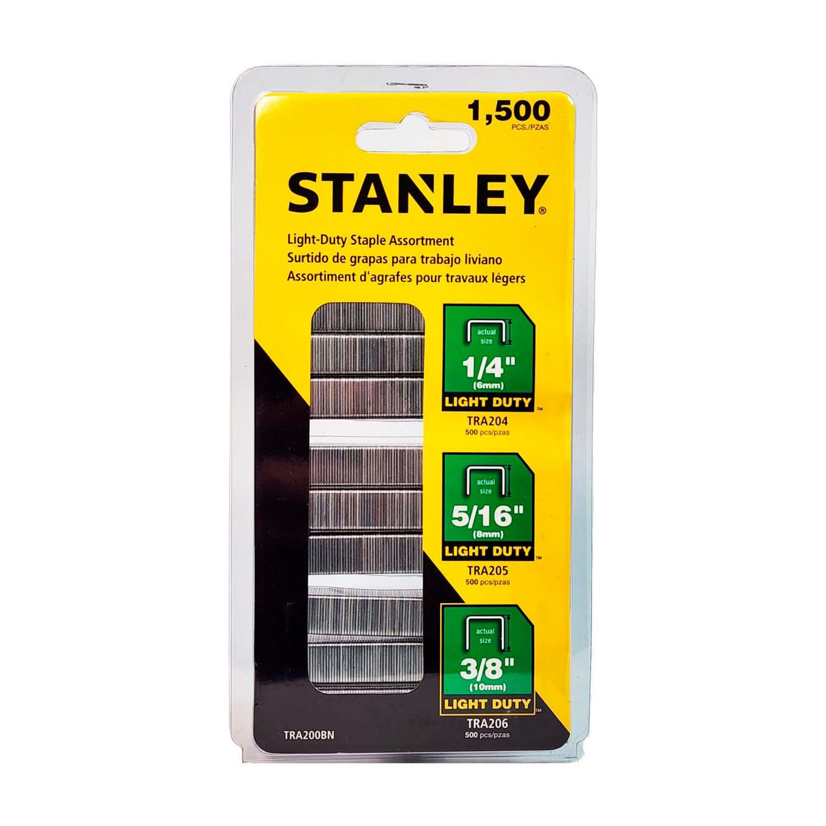 Set Grapa Trabajo Liviano Surtido 1500 Und. - Stanley - Herram.cl